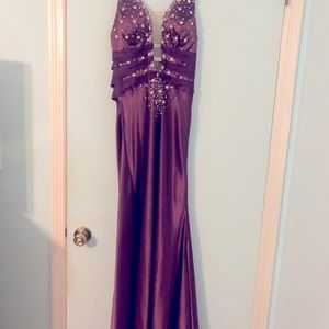 Prom Dress Sequin Gown with halter top Size 6